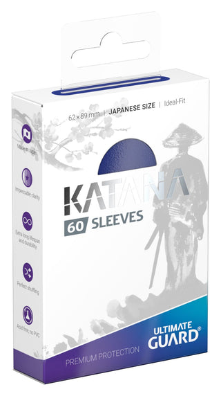 Deck Sleeves (Small) - Ultimate Guard - Katana - Japanese - Blue (60 ct.)