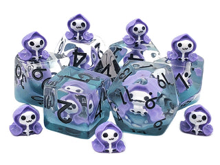 Dice - Old School - Polyhedral Set (7 ct.) - Infused - Ghost - Purple