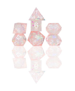 Dice - Sirius - Polyhedral RPG Set (7 ct.) - 16mm - Sharp Fairy Pink