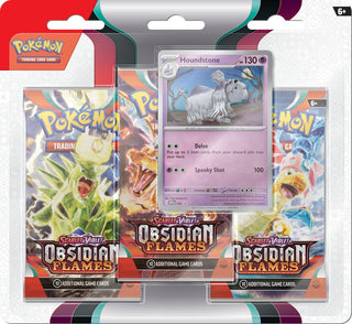 Pokémon TCG - Scarlet & Violet Set 3 - Obsidian Flames (SV03) - 3-Pack Blister (Houndstone)