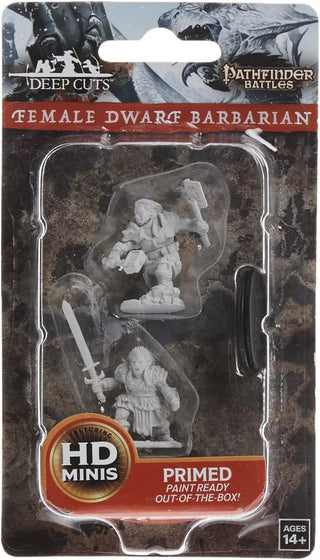 Pathfinder Deep Cuts Unpainted Miniatures - Dwarf Female Barbarian