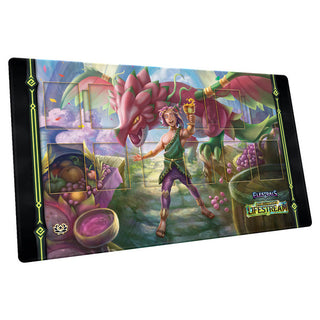 Playmat - Elestrals TCG - Lifestream - Ladogon Champion of Dionysus