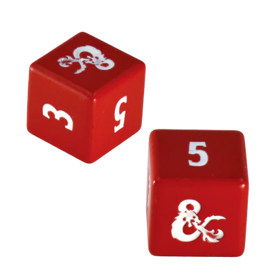 Dice - Ultra Pro - D6 Set (4 ct.) - Heavy Metal - Dungeons & Dragons - Red/White