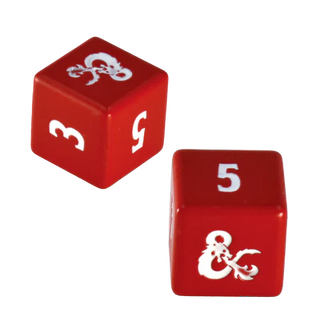 Dice - Ultra Pro - D6 Set (4 ct.) - Heavy Metal - Dungeons & Dragons - Red/White