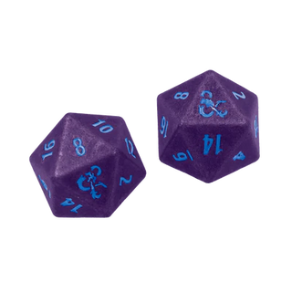 Dice - Ultra Pro - D20 Set (2 ct.) - Heavy Metal - Dungeons & Dragons - Underdark (Royal Purple/Sky Blue)