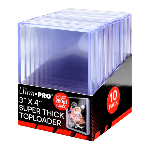 Ultra Pro - Card Storage - Toploaders - 3" x 4" Super Thick 260 pt. Card Holder (10 ct.)