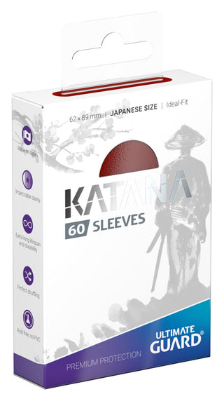 Deck Sleeves (Small) - Ultimate Guard - Katana - Japanese - Red (60 ct.)