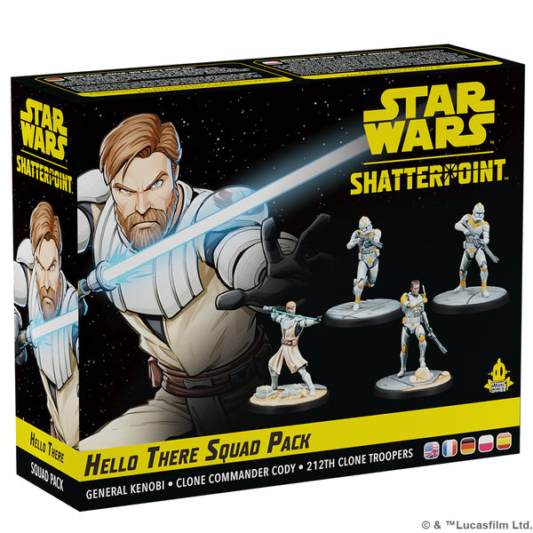 Star Wars Shatterpoint - Hello There Squad Pack - General Obi-Wan Kenobi - Clone Commander Cody - 212th Clone Troopers