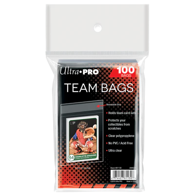 Ultra Pro - Card Storage - Soft Sleeves - Team Bags Resealable Sleeves (100 ct.)