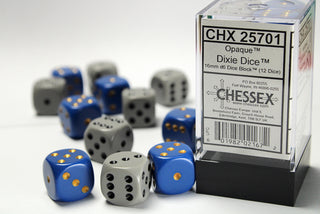 Dice - Chessex - D6 Set (12 ct.) - 16mm - Opaque - Dixie Dice