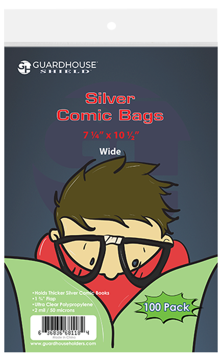 Guardhouse Shield - Comic Storage - Bags - Silver Age Size 7-1/4" x 10-1/2" (100 ct. )