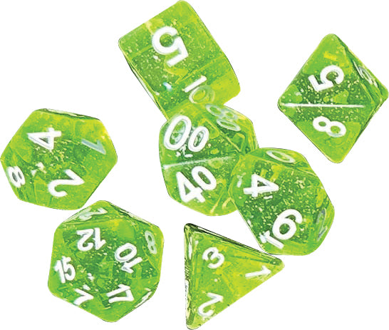 Dice - Goodman Games - Polyhedral RPG Set (14 ct.) - Greenstone Shards