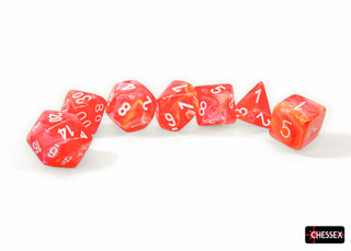 Dice - Chessex - Polyhedral Set (7 ct.) - 16mm - Festive - Dahlia/White