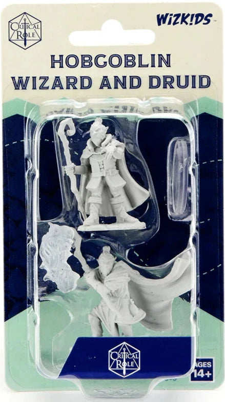 Critical Role - Unpainted Miniatures - Hobgoblin Wizard and Druid Male