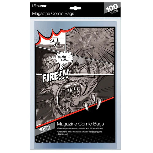 Ultra Pro - Comic Storage - Bags - Magazine Size 8.75" x 11" (100 ct.)
