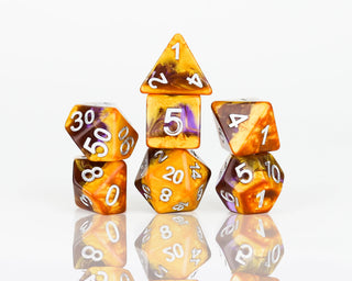 Dice - Sirius - Polyhedral RPG Set (8 ct.) - 16mm - Amethyst Geode