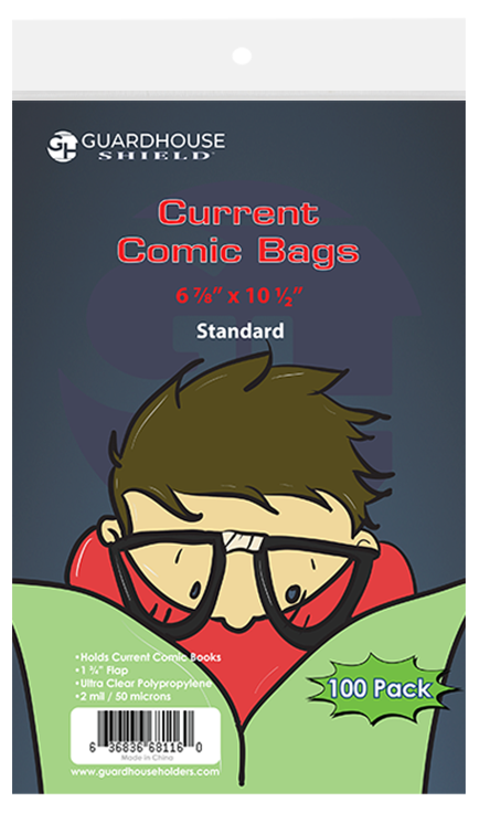 Guardhouse Shield - Comic Storage - Bags - Current/Modern Age Size 6-7/8" x 10.5" (100 ct.)