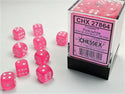 Dice - Chessex - D6 Set (36 ct.) - 12mm - Frosted - Pink