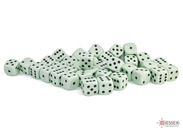 Dice - Chessex - D6 Set (36 ct.) - 12mm - Opaque - Pastel Green/Black