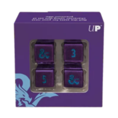 Dice - Ultra Pro - D6 Set (4 ct.) - Heavy Metal - Dungeons & Dragons - Underdark (Royal Purple/Sky Blue)