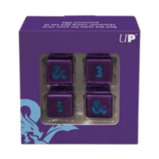 Dice - Ultra Pro - D6 Set (4 ct.) - Heavy Metal - Dungeons & Dragons - Underdark (Royal Purple/Sky Blue)