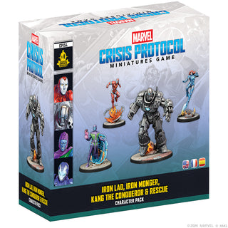 Marvel Crisis Protocol - Iron Lad, Iron Monger, Kang the Conqueror & Rescue Character Pack