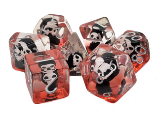 Dice - Old School - Polyhedral Set (7 ct.) - Infused - Demon - Black