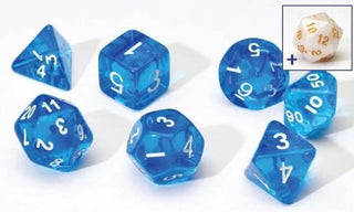 Dice - Sirius - Polyhedral RPG Set (8 ct.) - 16mm - Translucent Blue Resin