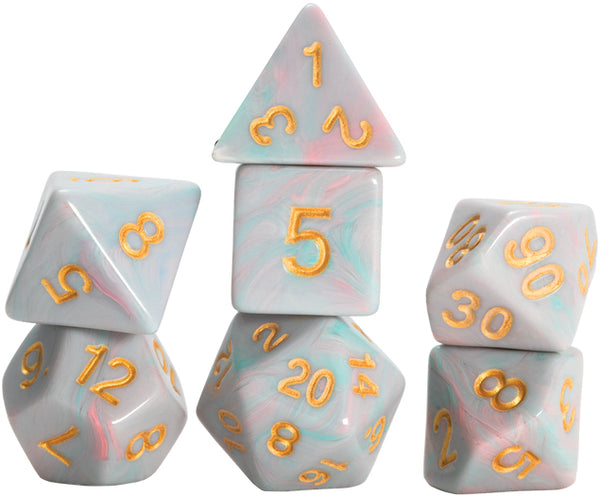 Dice - Sirius - Polyhedral RPG Set (7 ct.) - 16mm - Unicorn - Teal