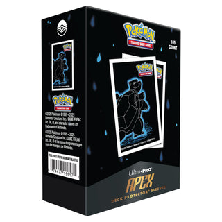 (NOT FOR SALE UNTIL 12/31/25) Deck Sleeves - Ultra Pro - Apex - Pokémon - Neon Kanto - Blastoise (105 ct.)
