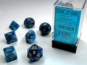 Dice - Chessex - Polyhedral Set (7 ct.) - 16mm - Phantom - Teal/Gold