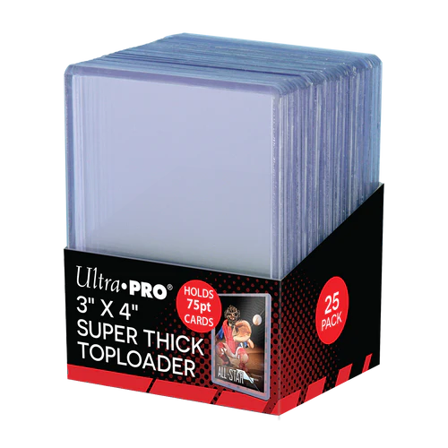 Ultra Pro - Card Storage - Toploaders - 3" x 4" Thick 75 pt. Card Holder (25 ct.)