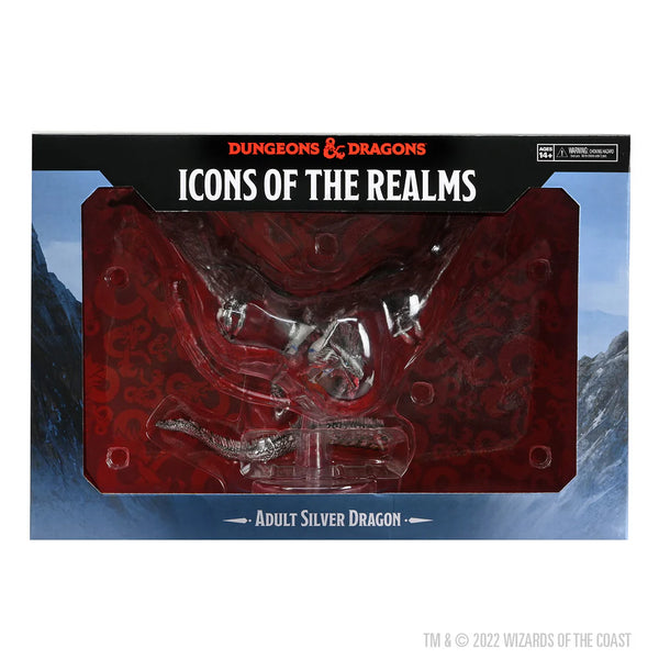 D&D - Icons of the Realms - Premium Painted Miniatures - Adult Silver Dragon