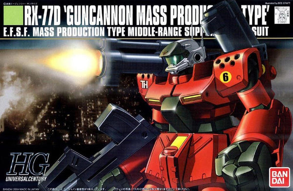 Bandai Hobby -  Gundam 0080 - HGUC Guncannon Mass Production Type 1/144 Model Kit
