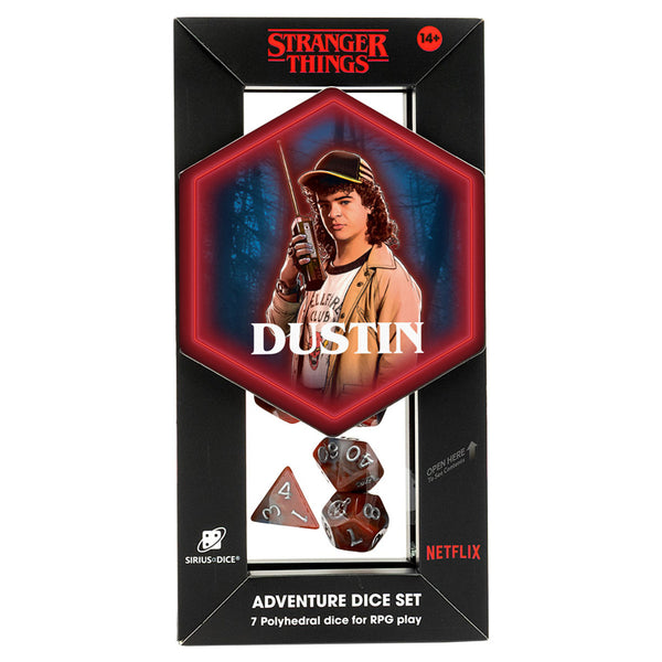 Dice - Sirius - Polyhedral RPG Set (7 ct.) - Adventure Dice - Stranger Things - Dustin