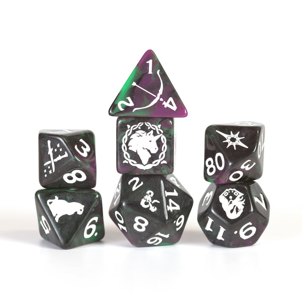 Dice - Sirius - Polyhedral RPG Set (7 ct.) - 16mm - Adventure Dice - Legend of Drizzt