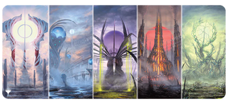 Playmat (Table) - Ultra Pro - Magic: The Gathering - Phyrexia: All Will Be One (6 ft.) - Phyrexian Basic Land Tableaux