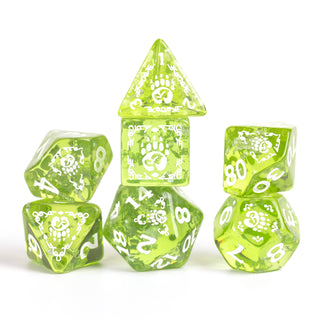 Dice - Sirius - Polyhedral RPG Set (7 ct.) - 16mm - Adventure Dice - Druid Green