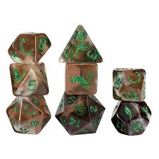 Dice - Sirius - Polyhedral RPG Set (8 ct.) - 16mm - Vox Machina Adventure Dice - Keyleth