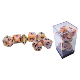 Dice - Chessex - Mega Hedrals Set (7 ct.) - Festive - Circus/Black