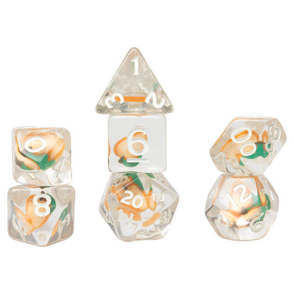 Dice - Sirius - Polyhedral RPG Set (7 ct.) - 16mm - Fruit Slice Dice - Peach