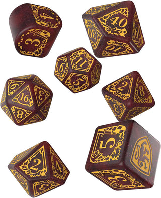 Dice - Q-Workshop - Polyhedral Set (7 ct.) - 16mm - Harry Potter - Gryffindor Modern Dice Set - Red