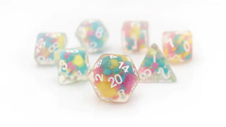 Dice - Sirius - Polyhedral RPG Set (8 ct.) - 16mm - Glowworm - Lucky Charm