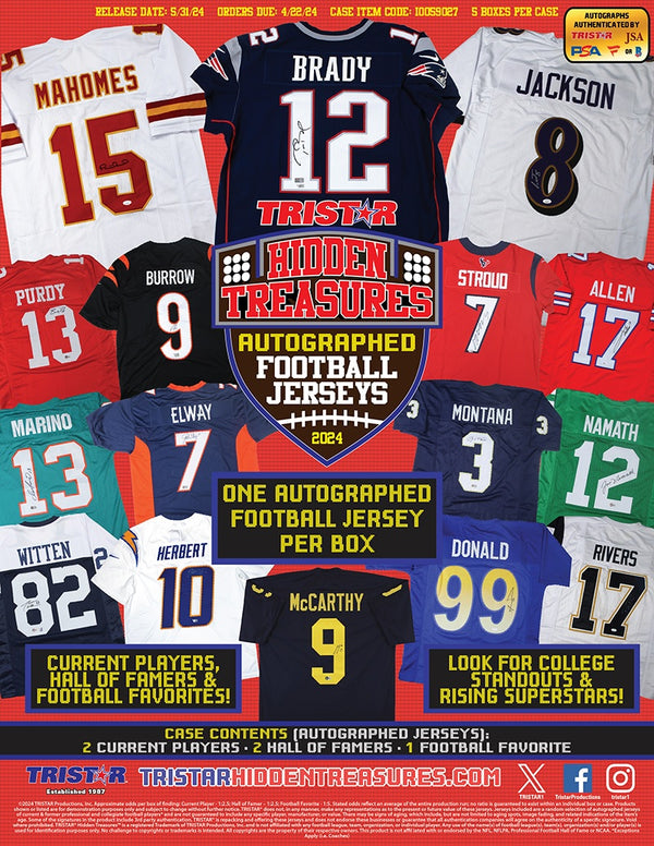 2024 Tristar Hidden Treasures Football Jersey Box