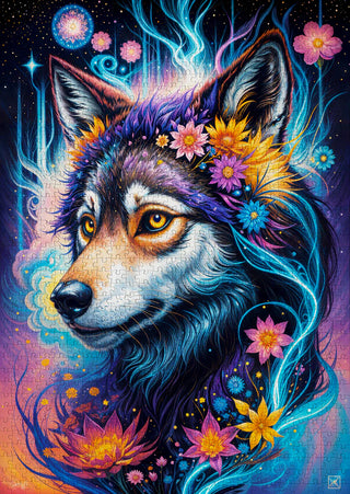 Magical Wolf Portrait - Jigsaw Puzzle (1000 Pcs.)