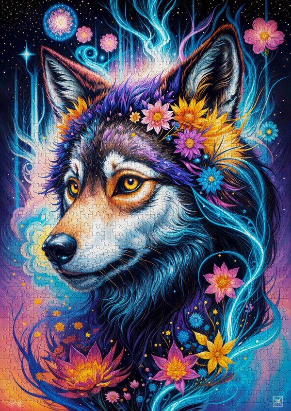 Magical Wolf Portrait - Jigsaw Puzzle (1000 Pcs.)