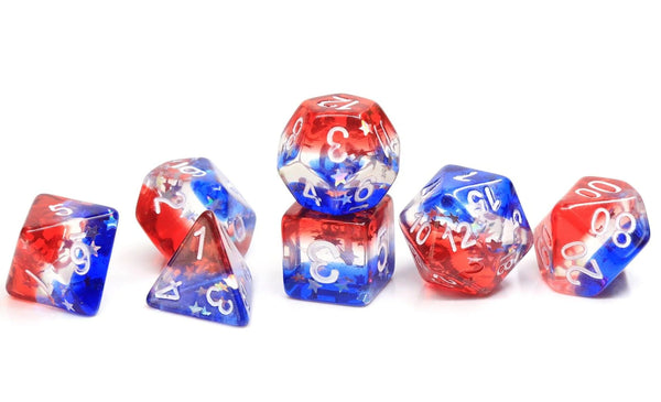 Dice - Sirius - Polyhedral RPG Set (8 ct.) - 16mm - Star Spangled Banner