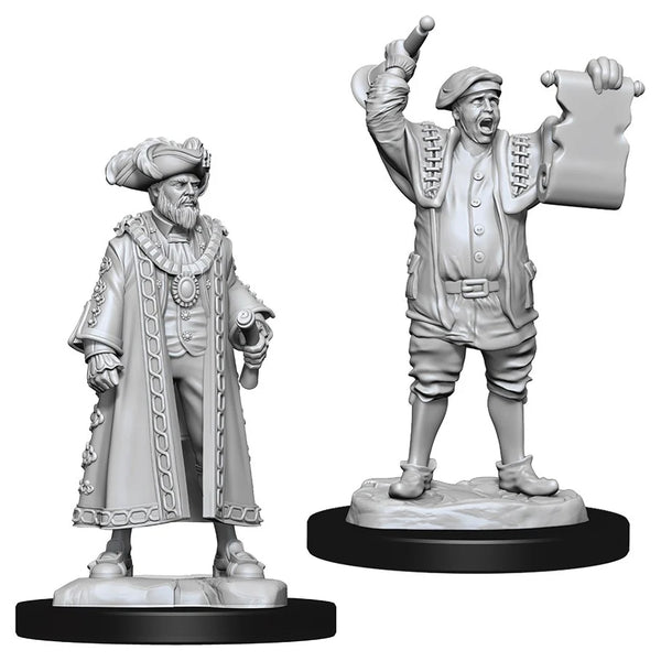 WizKids Deep Cuts Unpainted Miniatures - Mayor & Town Crier