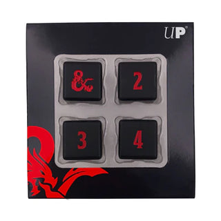 Dice - Ultra Pro - D6 Set (4 ct.) - Heavy Metal - Dungeons & Dragons - Black/Red