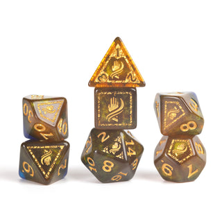 Dice - Sirius - Polyhedral RPG Set (7 ct.) - 16mm - Adventure Dice - Monk Blue/Gold